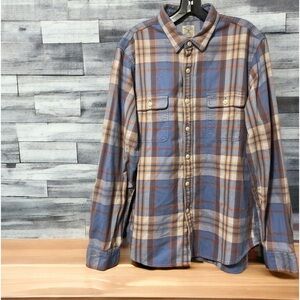 J Crew slim fit cotton plaid flannel long sleeve button up shirt size L